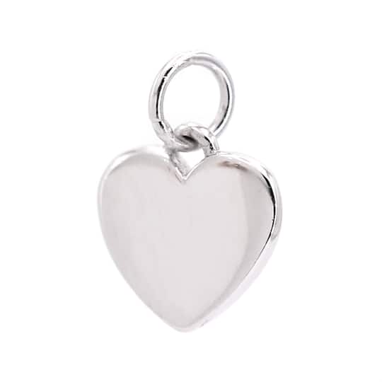 12 Pack: Sterling Silver Heart Icon Charm by Bead Landing™